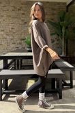 The Soft Tech Jersey Zippy Sweatshirt Mocha